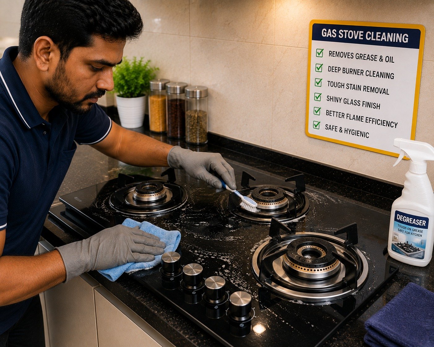 Gas Stove Cleaning