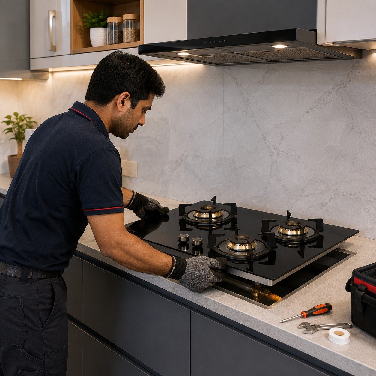 Modular Kitchen Hob Fitting